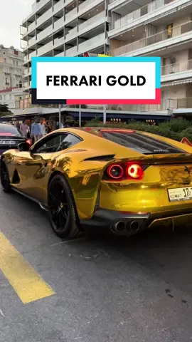 Ferrari 812 Gold un Cannes #cannes #ferrari #gold #812 #carsoftiktok 