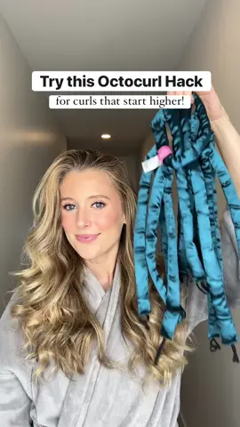 We know some of you like your curls to start higher up. So this is a great method demonstrated by @Abbey Yung 🩷 Where do you like your curls to start? High or lower? 🤔⬆️l⬇️ Product: Octocurl Long Length Fabric: Satin (gentle for damaged or textured hair) Color: Jade Mermaid Price: $32.99 (Free US shipping) #heatlesscurls #healthyhairjourney #overnightcurls #octocurl #amazonfinds