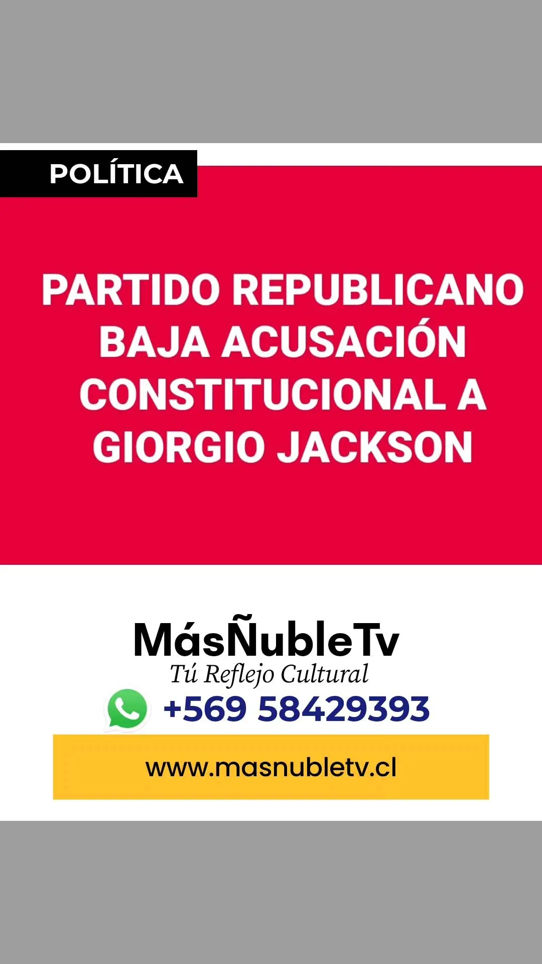 Republicanos bajan acusación constitucional en contra de Ex ministro Giorgio Jackson, esto se debería a que Jackson deja su cargo y de posibilidad de diálogo para avanzar en temas sociales. Fuente Biobío  #masñubletv2023 