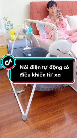 Nôi điện tự động cao cấp có điều khiển từ xa cho bé #reviewmevabe #nuoiconthoi40 #dodungchobe #noidientudongchobe #noiembe #noidienturung 