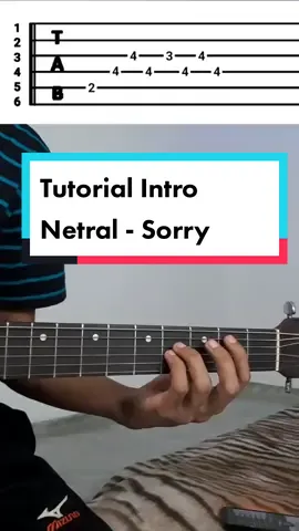 Tutorial Intro Netral - Sorry #tutorial #introgitar #chordgitar 