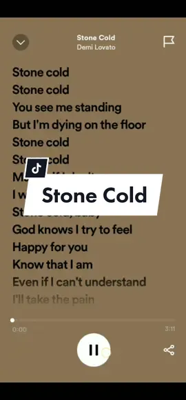 Stone Cold by Demi Lovato #stonecold#demilovato #lyrics #lyrics_songs #music #fyp #spotify #4u #music #spotifylyrics #stonecolddemilovato #aesthetic #fyp #fypシ 