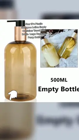 New 1Pc Plastic Shampoo Lotion Empty Container Travel Bath Bottle  Large Capacity Pump Bottle #fypシ゚viral #tiktokaffiliate 