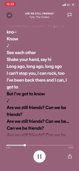 #tylerthecreator #spotify #lyrics #music #fyp #tophits #arewestillfriends 