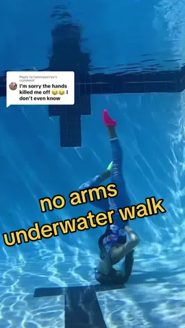 Replying to @tammyearrye  this is what happens , when i dont use my arms 🤣💔 #pool #underwater #walk 