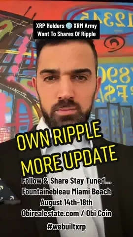 #fyp #crypto #cryptocurrency #cryptotok #xrp #xrpcommunity #xrparmy #obicoin #realestate #fountainebleau 