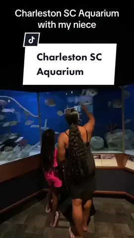 Sunday funday with my niece and fiancé 🎣🐠💙🩵 #aquarium #thingstodoincharlestonsc #underthesea 