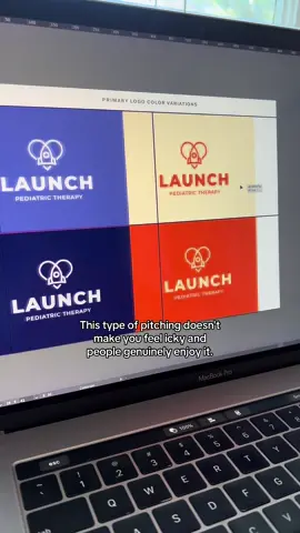 Fun pitching - a method of approaching potential clients or partners in a way that bring surprise, delight, and actual value to them, rather than just focusing on a direct sales pitch.  This is one of the BEST ways to form relationships and generate new business without feeling “icky”! 🤎 #branddesigner #pediatrictherapist #brandingprocess #brandingtips 
