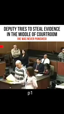 Deputy Tries To Steal Evidence In The Middle Of Courtroom#copsoftiktok #trending #viral #cops 