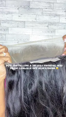 $109 for 13*4 full frontal straight 28 inches @Abijale on Aliexpress 💕 part 2? #aliexpresswig #frontalwiginstall #wiginstall #abijalehairaliexpress #fypシ 