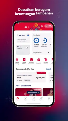Yuk beralih ke Telkomsel Halo dan Aktifkan Paket Halo+ untuk mendapatkan beragam benefit tambahan mulai dari langganan aplikasi favorit, voucher belanja, paket khusus dan berbagai penawaran spesial lainnya ! #telkomsel #Halo #telkomselhalo #haloplus #fyp