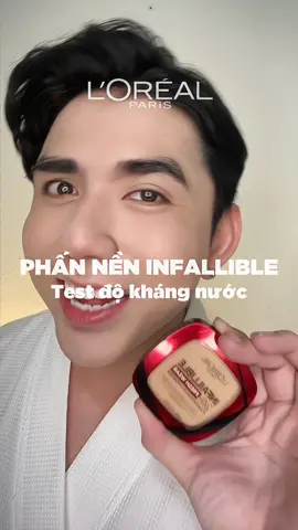 Cùng test độ kháng nước của Phấn nền Infallible 24H #lorealparis_vn #GocLamDep #reviewlamdep #thuvienmakeup #muataitiktokshop #muataitiktok #oapbaslive #dimobas 