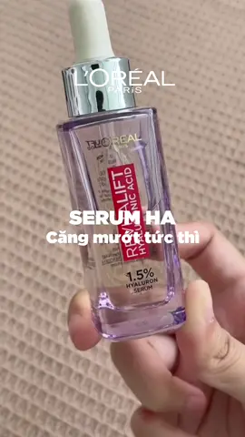 Trăm nghe không bằng mắt thấy 💦 bỏ túi ngay em serum HA thẩm thấu tức thì tạo cảm giác căng mướt và ẩm mượt trên da nhanh chóng😍😍#lorealparis_vn #reviewlamdep #skincareroutine 