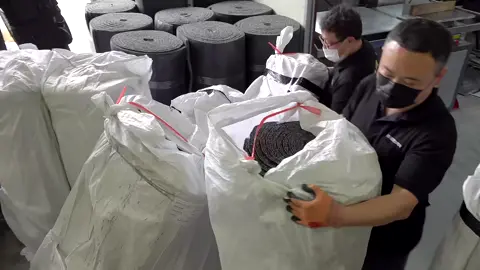 Noodle Car Mat Mass Production Process. Modern Car Mats Manufacturing Factory