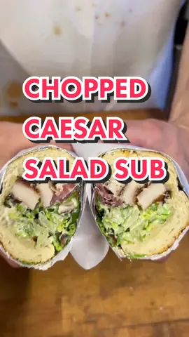 ICYMI: The fanous chopped caesar salad sub is now on the menu FULL TIME! Come and check it out if you haven’t yet! #choppedcaesaersalad #caesarsaladwrap #girldinner 