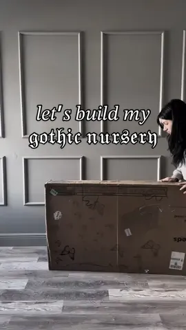 Our sad gray 𝔰𝔭𝔬𝔬𝑘𝔶 baby nursery 🩶☠️ #growingourcoven #babybats #spookymom #gothicnursery #gothinterior #homedecor #Vlog #twins #alt #witchtok #newborn #gothbaby #fyp 
