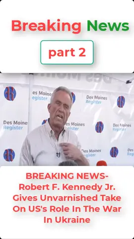 BREAKING NEWS- Robert F. Kennedy Jr. Gives Unvarnished Take On US's Role In The War In Ukraine #news #fyp #usa #poliyics #tedcruz 