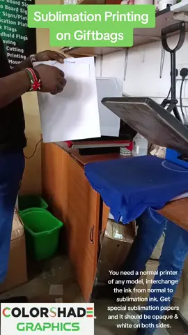 #LearnOnTikTok Did you know you can do Sublimation Printing on Giftbags, Craft bags and papers? Here is a sublimation Printing Tutorials, sublimation Printing tricks and sublimation Printing Business ideas to achieve that. You need just normal print and change the ink to sublimation ink and print special sublimation papers (you can get from Amazon)  Sublimation Printing Business startup. Small business ideas for Printing Business. Sublimation Tshirts, Sublimation bottles, Sublimation mugs etc #sublimationforbeginners  #sublimationprinting #sublimationtips #sublimationtutorials #sublimationtshirts #fypシ #trending #viralvideo  #kenyantiktok #tanzaniatiktok 