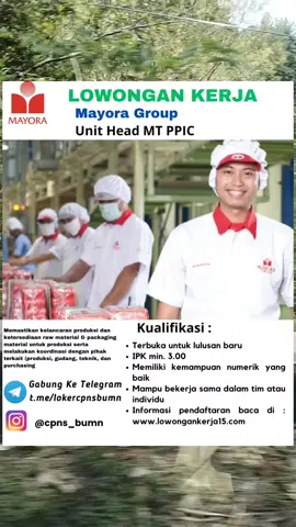 Loker terbaru Mayora Group #loker #lowongankerja #loker2023 #infoloker #Mayoragroup #lokerMayoragroup #lowongankerja15 #fyp #lowonganMayoragroup #lokersma #lokersmk #infokerja #lokersma #karirMayoragroup #rekrutmen 