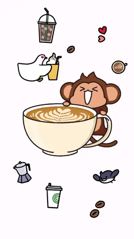 Special surprise if you help Chimpi get to the coffee! ☕️🫶 #cute #coffeelover 