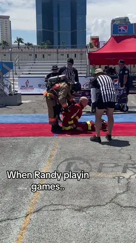 Showing Randy who’s boss  #firefighterchallenge #randytherescuedummy #firefighter #fyp #transformationtuesday 