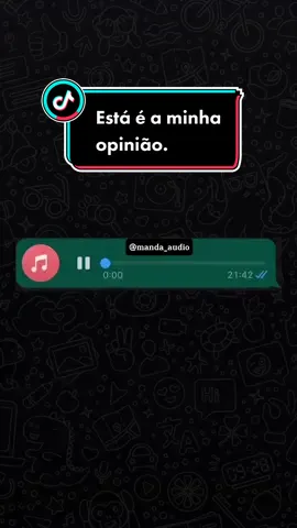 Está é a minha opinião e ponto final. #audios #audiosvirales #audioparawhatsapp #memeaudio #whatsappstatus #fye #viral #memes #fy #audiosengraçados #audiosparatiktok #funny #comedia 