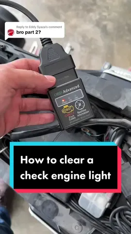 Replying to @Eddy Syaza Part 2. How to clear a check engine light using an OBD2 Scanner. #motorcyclesoftiktok #biketok #motorcyclelife 