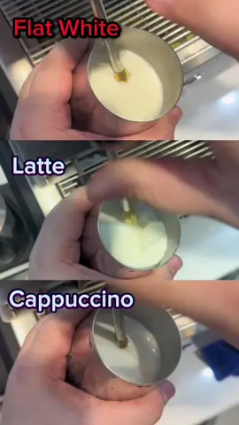 Flat White | Latte | Cappuccino  #ลาเต้อาร์ต #lattearttutorial #coffeetiktok #barista #tutorial #coffee #latteart #RromDCoffeeRoaster 