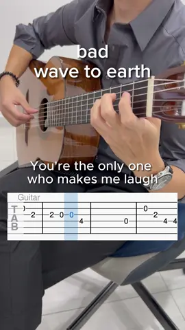 bad by wave to earth #bad #wavetoearth #guitartutorial #guitarcover #beginner #guitartabs
