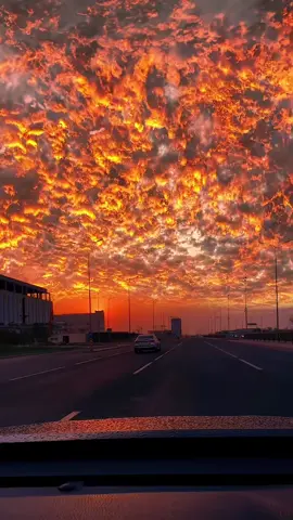 The sky is on fire