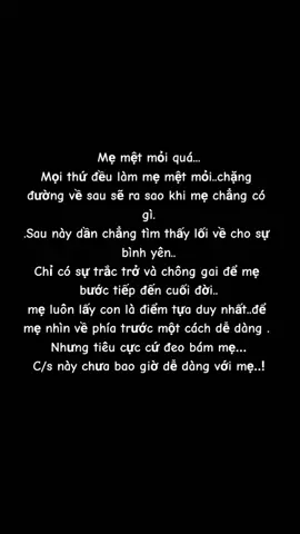 Mẹ mệt mỏi..khi có quá nhiều thứ khiến mẹ phải snghi #áplựccuộcsống 