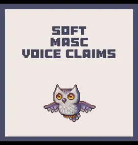 With soft fem voice claims comes the masc edition. These were more tricky to find but got there eventually! - #voiceclaims #ocvoiceclaim #drvoiceclaim #ocs #originalcharacter #dr #dreamreality #realityshifting #voiceclaim #soft #softmasc #softmasculine #softvoice  - #fern #adventuretime #fernadventuretime #louis #twdg #thewalkingdeadgame #david #liloandstitch #arteus #godofwarragnarok  - #fyp #fypシ #foryou #foryoupage 