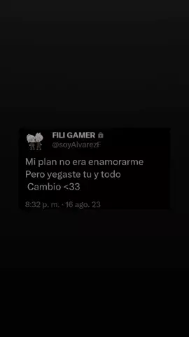 mi plan no era enamorarme pero  yegaste tú y todo cambió 🥺❤️💞 #frasesmotivadoras #frsesdeamor❤❤ #te_la_dedico_mi_amor❤ #soloparati❤❤ #viralvideo #gamerentiktok #fili_gamer#fpy 