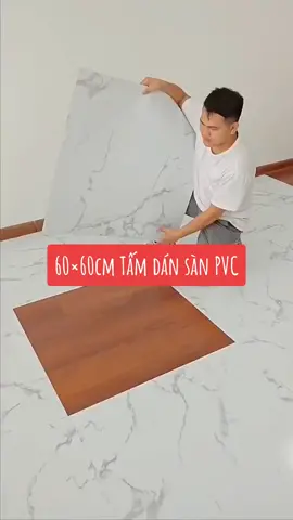 Tấm dán sàn PVC, chống trơn trượt, chống trầy xước, vân đá hoa cương sang trọng, bền đẹp, cực cực rẻ. Kích thước 60×60cm. #tamdannennhapvc #decalpvc 