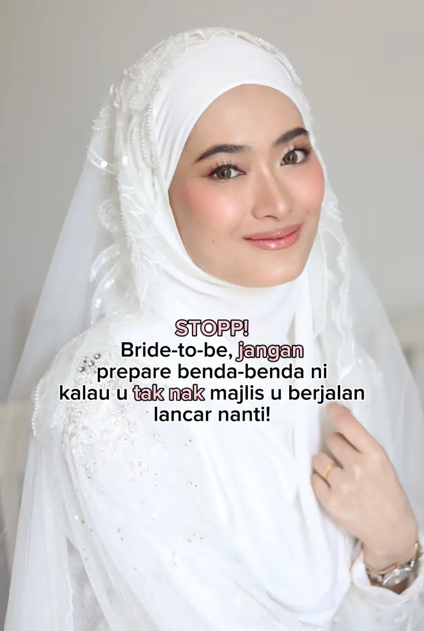 Ni antara benda benda kecil yang pengantin selalu terlepas pandang, dan sebenarnya penting untuk pastikan tak kalut time majlis nanti 🥰