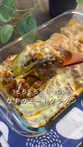 【365日時短料理】なすのミートグラタン♡ ⁡ ⁡ とろとろでおいしい🤤❤️ なすとミートソースを交互に重ねて焼きあげた一皿。 なすとチーズのとろとろ食感がたまらない🍆♡ ⁡ ⁡ 大人2人前 ⏰所要時間25分 ⁡ □玉ねぎ1/2個 □なす2本 □合挽肉200g □オリーブオイル大さじ3 Aコンソメ顆粒小さじ1 Aケチャップ大さじ2 A中濃ソース大さじ1 A塩コショウ適量 □スライスチーズ3枚 ⁡ 1 玉ねぎはみじん切りにする。 なすは1cm幅に切る。 ⁡ 2 中火で熱したフライパンにサラダ油をひき、 なすを並べる。 焼き色がついたら皿に移す。 ⁡ 3 玉ねぎ・合挽肉を入れて炒め、 焼き色がついたらAを加えて汁気がなくなるまで炒める。 ⁡ 4 耐熱皿になすを並べてミートソースをのせる。 ⁡ 5 チーズをのせてオーブントースターで 焼き色がつくまで6~8分程焼く。 ⁡ ⁡ ⁡ ⁡ #あぴなす料理 #あぴ玉ねぎ料理 #あぴひき肉料理 このタグからほかのレシピも見れます🏷𓈒𓏸︎ ⁡ #時短レシピ #時短料理 #簡単料理レシピ #簡単ごはん #なすレシピ #なす料理 #ひき肉レシピ #ひき肉料理  #グラタン #グラタンレシピ #おかずレシピ