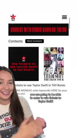 Here is how to win tickets to Taylor Swift! #taylorswift #erastour #tayoronto #virginradiotoronto 
