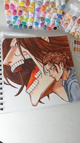 thanks to @Ohuhuart I became obsessed with these markers Use the code to get 10% *dima10  #ohuhu #ohuhumarkers  #eren #erenjaeger #erendrawing #drawing #AttackOnTitan #animedrawing #markers #coloring 
