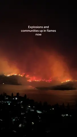 Wildfores kelowna, constant explosions happening now #bcwildfire #kelownafire #westkelownafires #bcfires2023 