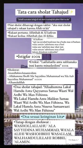 #tatacarasholattahajud #sholatsunnah #viral #fyp   𝙨𝙢𝙤𝙜𝙖 𝙗𝙚𝙧𝙢𝙖𝙣𝙛𝙖𝙖𝙩 𝙪𝙣𝙩𝙪𝙠 𝙠𝙞𝙩𝙖 𝙨𝙚𝙢𝙪𝙖.. 𝙩𝙩𝙥 𝙞𝙨𝙩𝙞𝙦𝙤𝙢𝙖𝙝 𝙙𝙞 𝙟𝙡𝙣𝙮𝙖