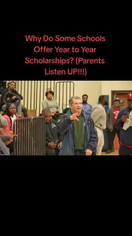 When you get a scholarship offer especially from Certain schools. You Must Read the Fine Print.. If it says year to year scholarship just know they can take your scholarship after the first year if your son does not develop at the rate they see. Most Schools will offer you a 4 or 5 years scholarship. These are the schools I ONLY recommend.. Don't get caught up in the 