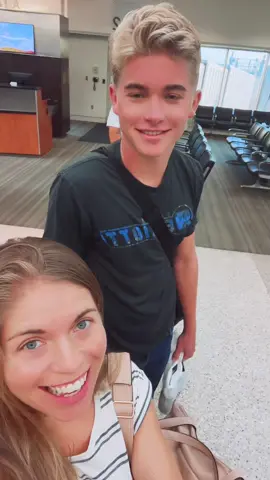 Getting ready to fly! Here we go!#firsttimeflyers#farmfamily#wyattellis#travel#farm#cattle#hay