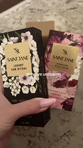 my new favorites 🫶🏻@Saint Jane  #unboxing #skincare #skincareunboxing #asmrunboxing #cleanbeauty #cleanskincare #fyp 