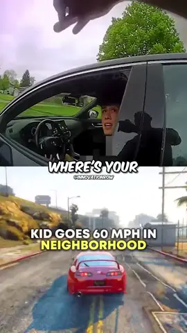 Kid gets pulled over for going 60 😬 IN A NEIGHBORHOOD 😯 #copsoftiktok #police #fyp #copcam 