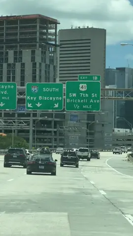 On the way home • Miami • 95S • #miami #highway #cityscape 