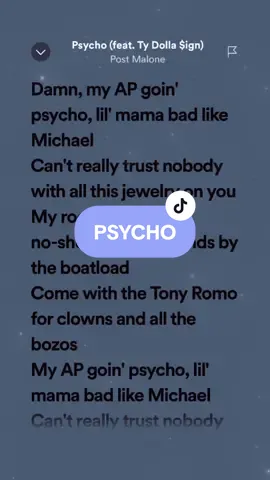 Psycho - Post Malone #lyrics #spotify #fyp 