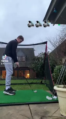Golf Ball Tears Net and Goes Through House Door