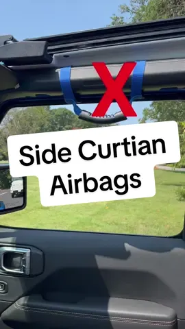Side curtain air bags… who knew?? 🤯🤯#jeep #jeepwrangler #jeepwranger4xe #jeep4xe #airbags #safteytips #PSA 