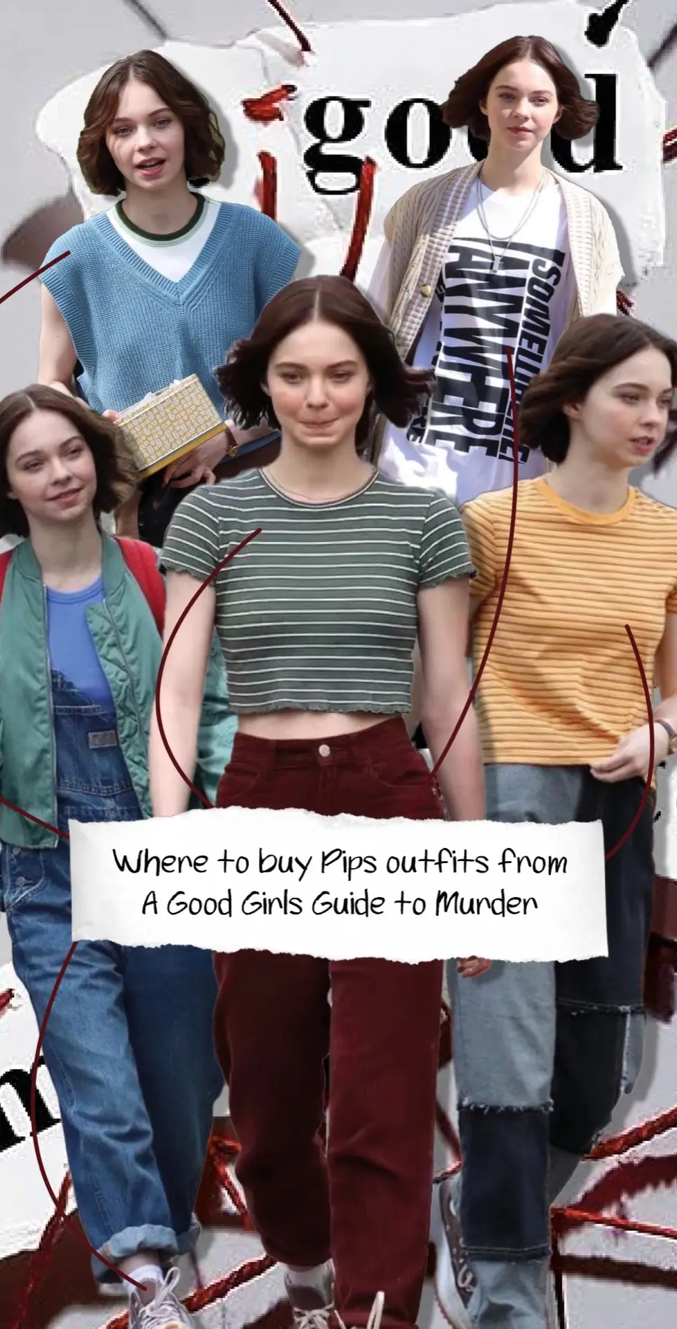 a good girls guide to m̶u̶r̶d̶e̶r̶ pips closet 📌 #agoodgirlsguidetomurderseries #agggtm #agggtmseries #emmamyers #emmamyersedit #agoodgirlsguide #pip #pippafitzamobi  #asseenontv #tvclothes #tvwardrobe #asseenon #screenaccurate #screenworn #costumedesign #pullandbear #hm #levis #romanticcrown #converse #asos #asosdesign #hollyjackson 