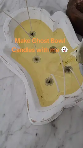 Ghost Bowl Candles, VERY limited supply! These are almost a foot long, they are super cute for any decor and the bowls are reusable as decor. #ghostcandle #doughbowl #candle #candles #halloween #halloweenlook #ghost #ghostface #ghosts #ghostphotoshoot #SmallBusiness #smallbiz #candlemaking 